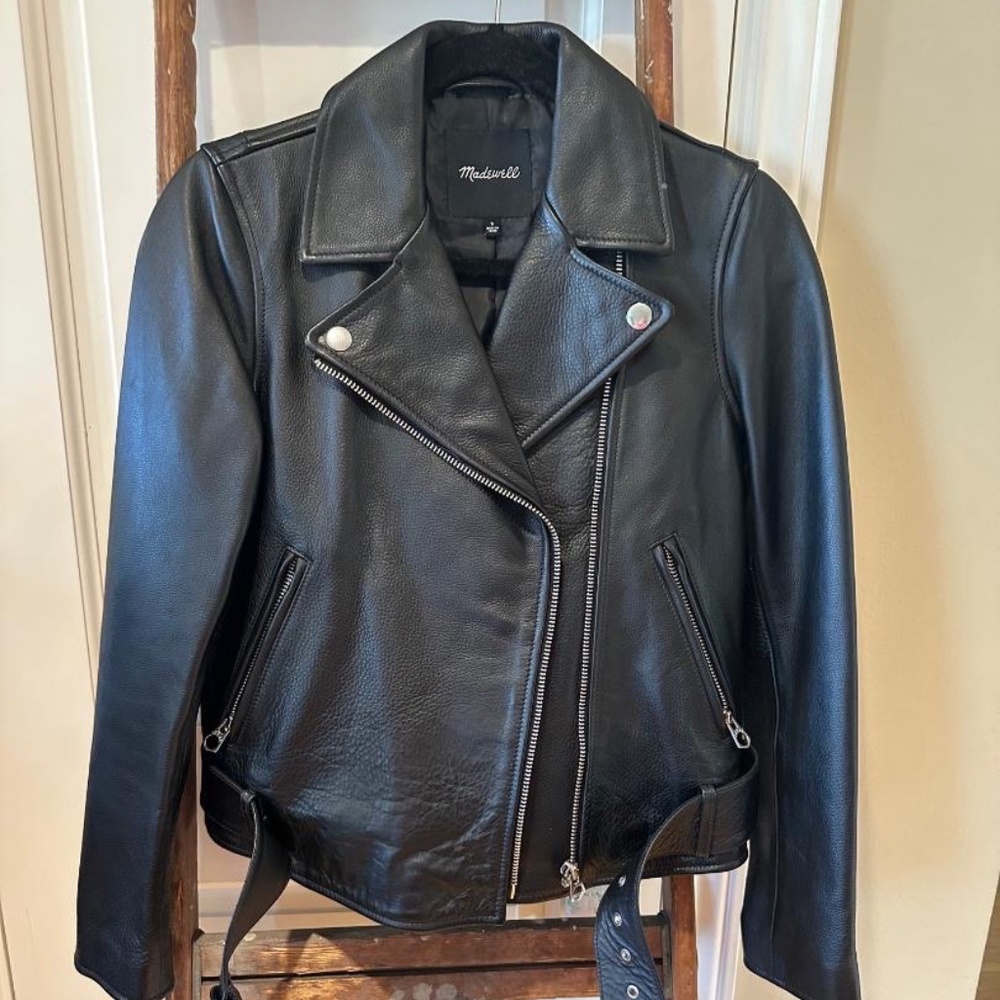 Madewell Ultimate Leather Motorcycle Jacket sz Small